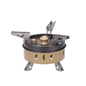 Portable Windproof Camping Cookout Gas Stove Holder Set