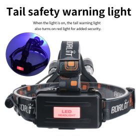 395nm Super Bright UV 3 LED Headlamp Rechargeable Violet Light Hunting Headlight