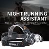 395nm Super Bright UV 3 LED Headlamp Rechargeable Violet Light Hunting Headlight